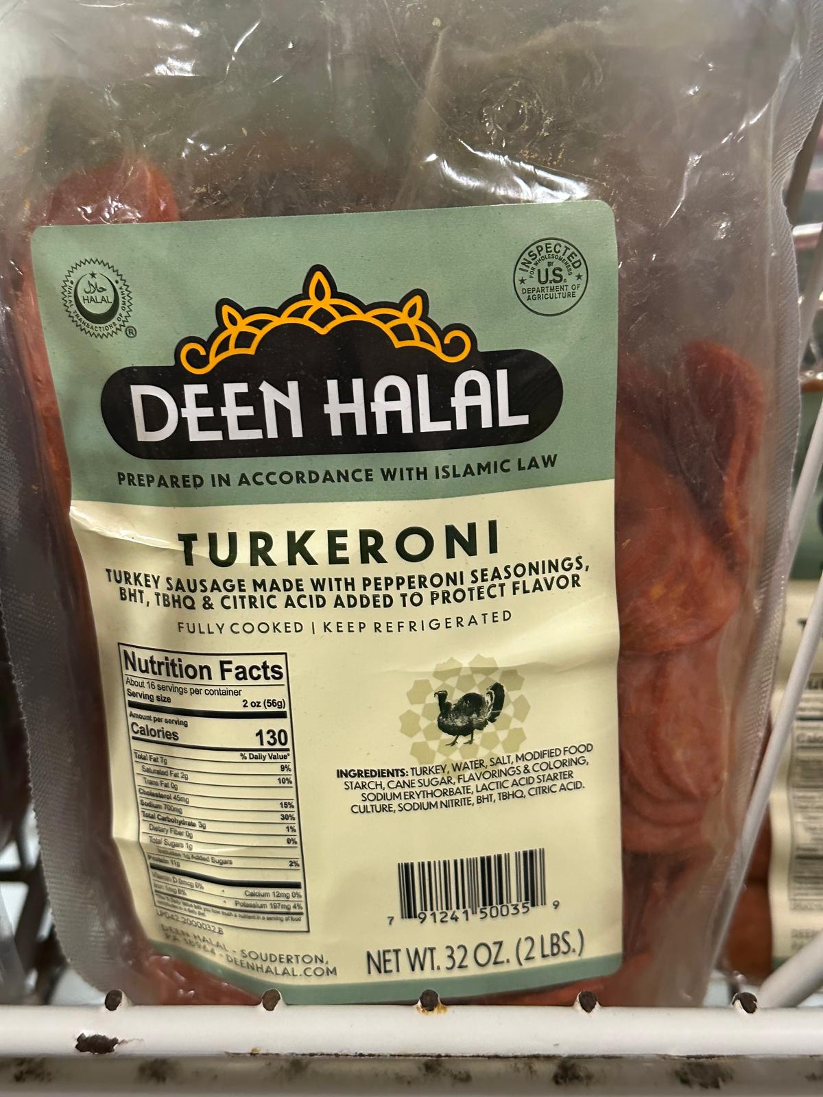 TURKERONI Halal
12 lbs
Deen Halal brand