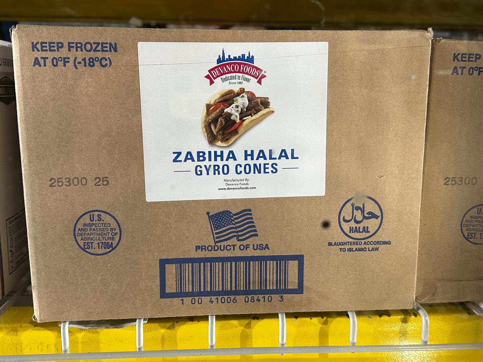 HALAL GYRO CONES
Beef
40 lbs
devanco foods brand