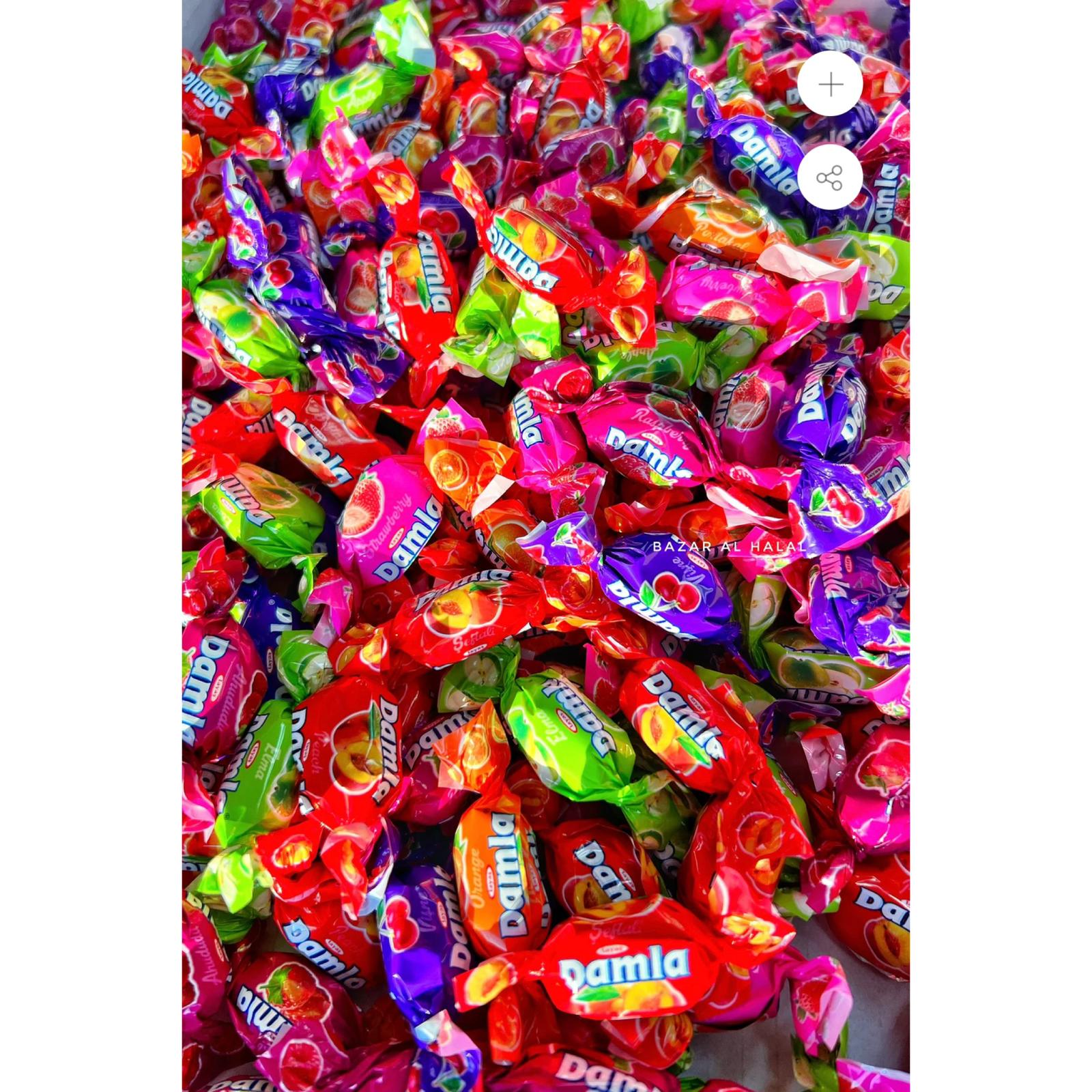 HALAL DAMLA SOFT CANDY - FRUIT FLAVOR ASSORTMENTS
Bulk 1 lb. Dallas Brand
