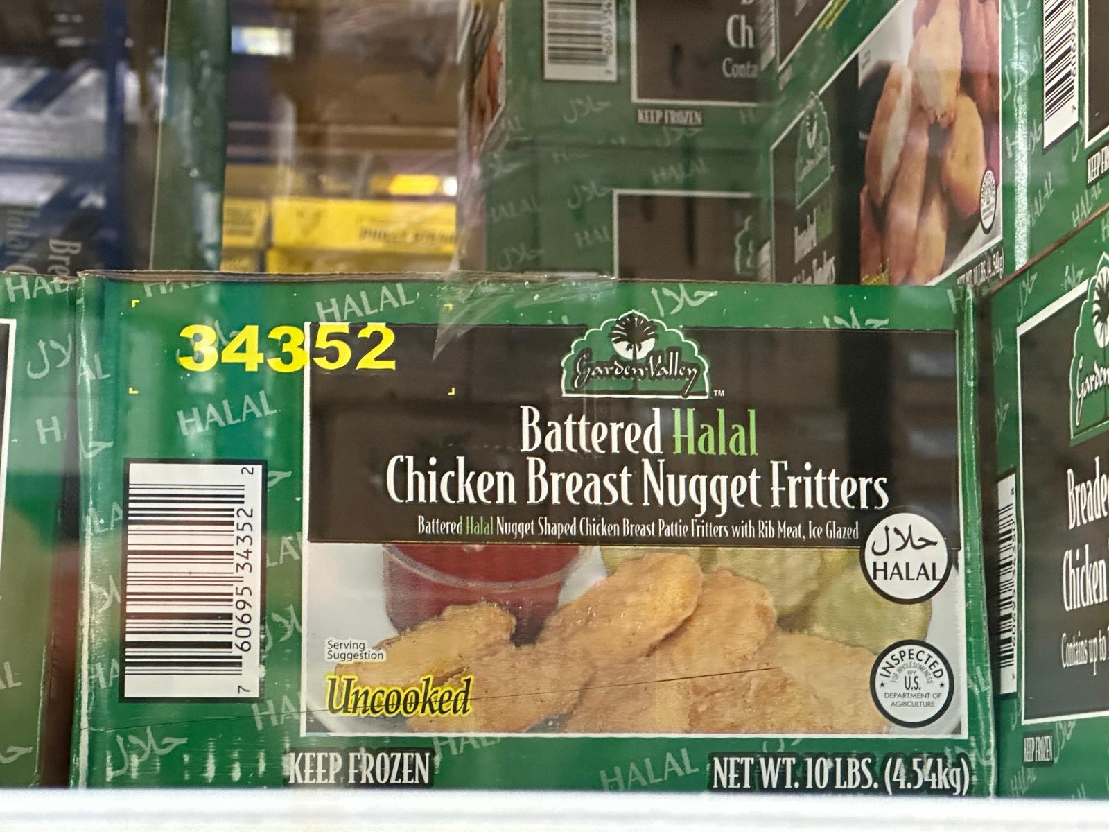Battered Halal
Chicken Breast Nugget Fritters
Garden valley brand
10 lbs