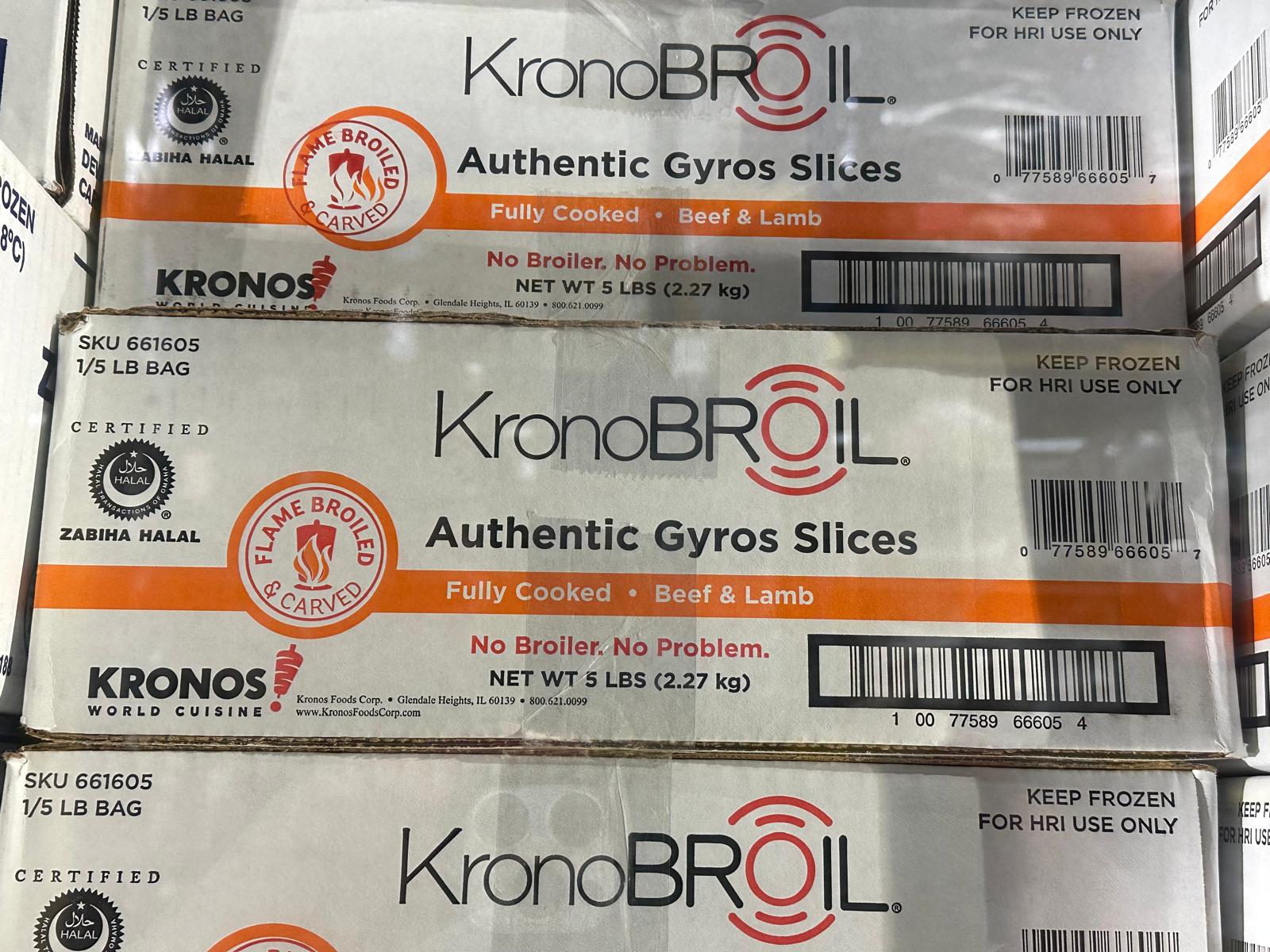 Authentic Gyros Slices halal
Fully Cooked • Beef & Lamb
KRONOS WORLD CUISINE brand
5 lbs
